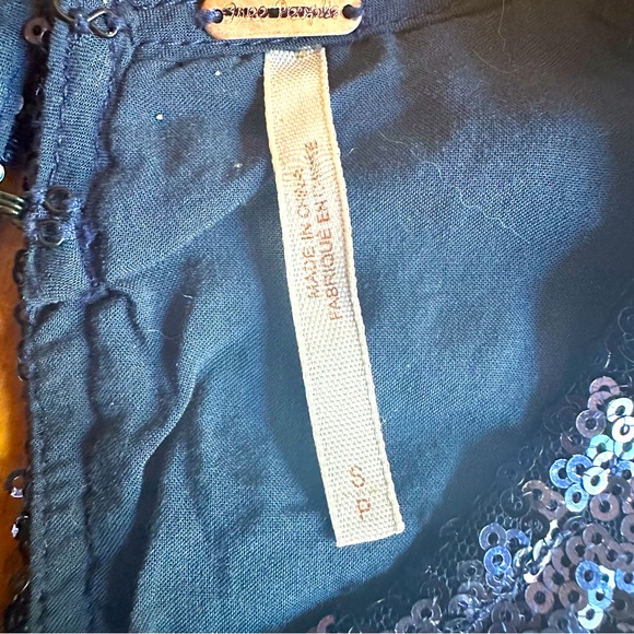 Free People Royal Blue Sequin Halter Top Mini Dress (size S) - Picture 7 of 7